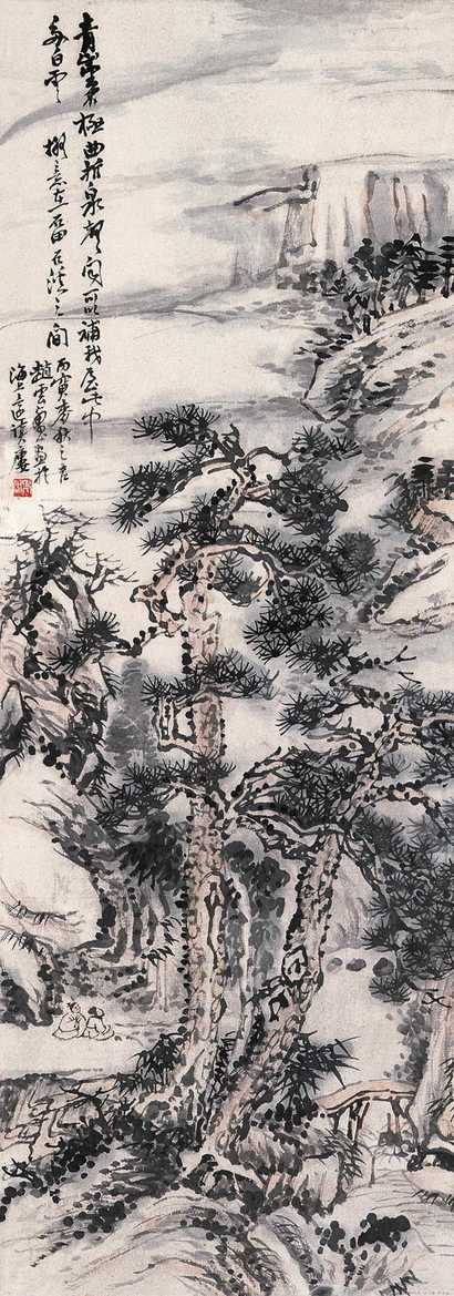 赵云壑 清山泉声 立轴